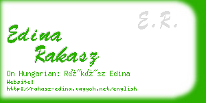 edina rakasz business card